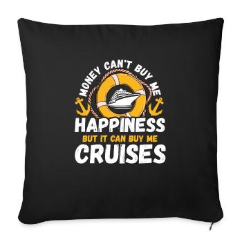 Cruise Holidays - Sofa pillowcase 17,3'' x 17,3'' (45 x 45 cm) - black - Front