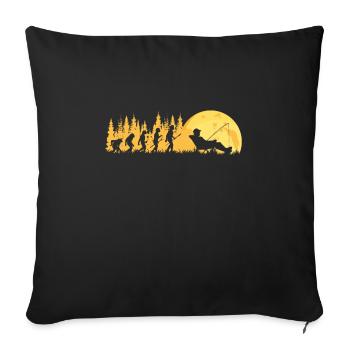 Evolution Angler Fishing - Sofa pillowcase 17,3'' x 17,3'' (45 x 45 cm) - black - Front