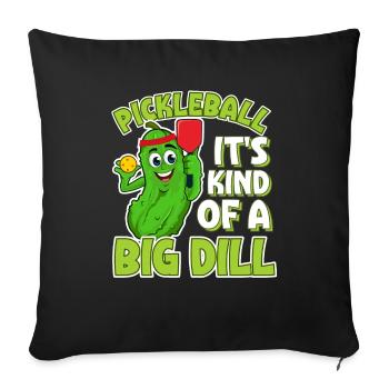 Drôle d’amoureux du concombre Pickleball - Housse de coussin décorative 45 x 45 cm - noir - Devant