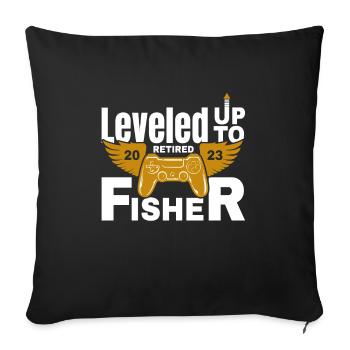 Retirement Retired Fischer Retirement 2023 - Sofa pillowcase 17,3'' x 17,3'' (45 x 45 cm) - black - Front