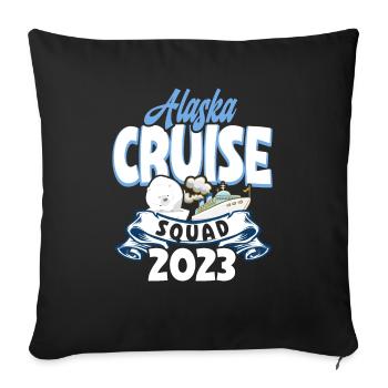 Kreufahrt Kreuzfahrtreisender Alaska Squad Cruise - Sofa pillowcase 17,3'' x 17,3'' (45 x 45 cm) - black - Front