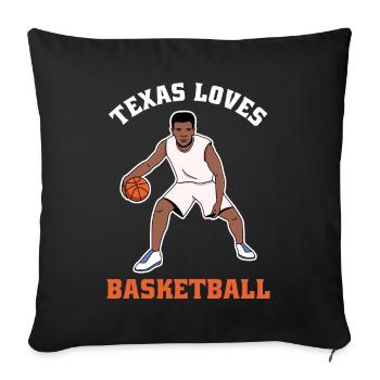 Texas basketball design for proud Texas fans - Sofa pillowcase 17,3'' x 17,3'' (45 x 45 cm) - black - Front