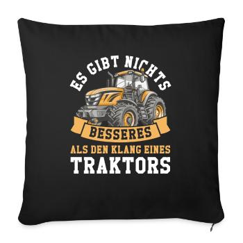 Landwirt Traktorsammler - Sofakissenbezug 45 x 45 cm - Schwarz - Vorne