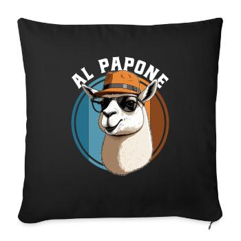 Al Papone lustiges Vatertagsgeschenk - Sofakissenbezug 45 x 45 cm - Schwarz - Vorne