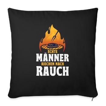 Grillades et bière Grillmeister Grill Saying BBQ - Housse de coussin décorative 45 x 45 cm - noir - Devant