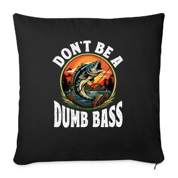Slogan de pêche drôle pour l’homme, pêcheur, ne soyez pas - Housse de coussin décorative 45 x 45 cm - noir - Devant