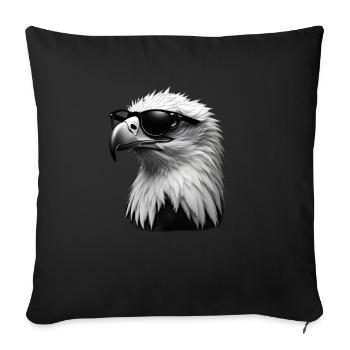 Eagle Sunglasses Animal Motif Art Eagle - Sofa pillowcase 17,3'' x 17,3'' (45 x 45 cm) - black - Front