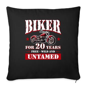20 Birthday 2005 Motorcyclist Motorcycle - Sofa pillowcase 17,3'' x 17,3'' (45 x 45 cm) - black - Front