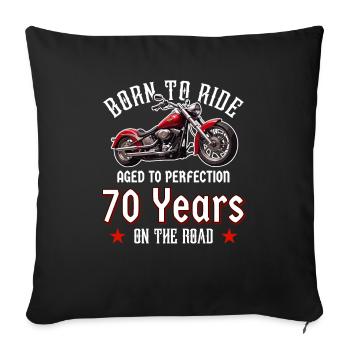 70 Anniversaire 1955 Moto Moto - Housse de coussin décorative 45 x 45 cm - noir - Devant