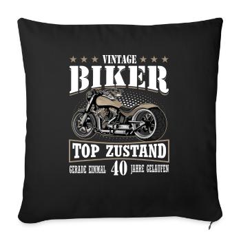 40 Anniversaire 1985 Moto Moto - Housse de coussin décorative 45 x 45 cm - noir - Devant
