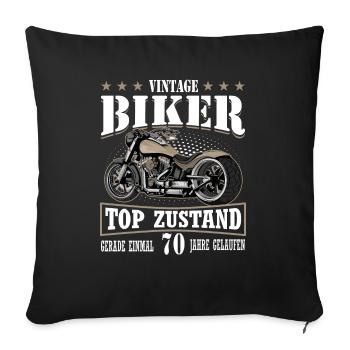 70 Anniversaire 1955 Moto Moto - Housse de coussin décorative 45 x 45 cm - noir - Devant