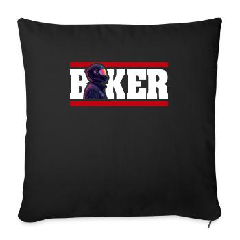 Biker saying motorcyclist design with a biker - Sofa pillowcase 17,3'' x 17,3'' (45 x 45 cm) - black - Front