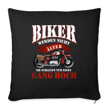 Motorcycle Biker Funny Motorcyclist Gifts - Sofa pillowcase 17,3'' x 17,3'' (45 x 45 cm) - black - Front