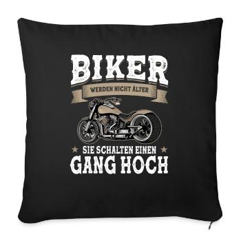 Motorcycle Biker Funny Motorcyclist Gifts - Sofa pillowcase 17,3'' x 17,3'' (45 x 45 cm) - black - Front