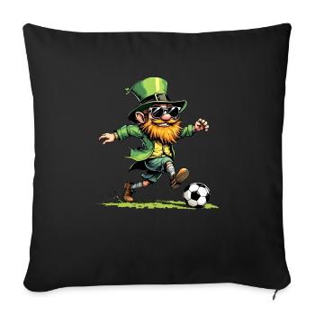 Football Leprechaun Sports St. Patrick's Day - Sofa pillowcase 17,3'' x 17,3'' (45 x 45 cm) - black - Front