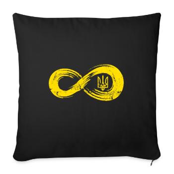 UKRAINE "forever" slava ukraini ukrainian - Sofa pillowcase 17,3'' x 17,3'' (45 x 45 cm) - black - Front