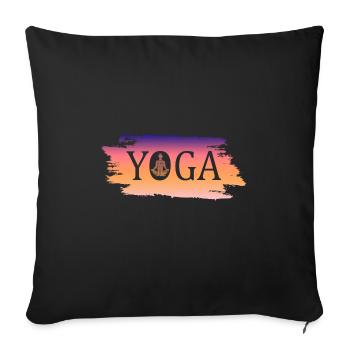 Yoga - Sofakissenbezug 45 x 45 cm - Schwarz - Vorne