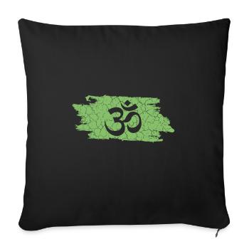 Om - Sofakissenbezug 45 x 45 cm - Schwarz - Vorne