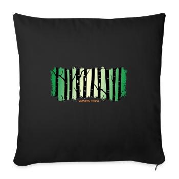 Waldbaden Wald shinrin yoku Waldgänger Waldbad - Sofakissenbezug 45 x 45 cm - Schwarz - Vorne