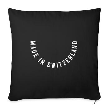 Made in Switzerland - Sofakissenbezug 45 x 45 cm - Schwarz - Vorne