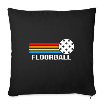 Floorball Floorball FLOORBALLplayer - Sofa pillowcase 17,3'' x 17,3'' (45 x 45 cm) - black - Front