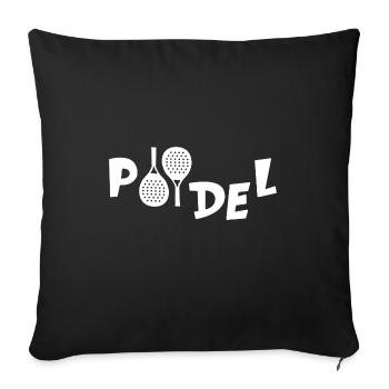 Padel Padel Tennis Padel Tennis Rackets - Sofa pillowcase 17,3'' x 17,3'' (45 x 45 cm) - black - Front