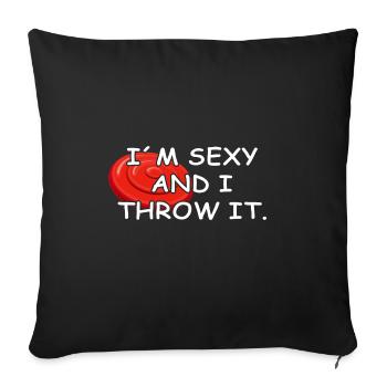 Frisbee Frisbee Ultimate Frisbee Disc Golf - Housse de coussin décorative 45 x 45 cm - noir - Devant