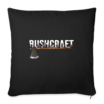 bushcraft outdoor survival - Sofakissenbezug 45 x 45 cm - Schwarz - Vorne