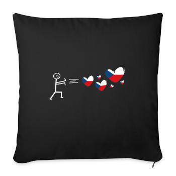 czech republic in love prague - Sofa pillowcase 17,3'' x 17,3'' (45 x 45 cm) - black - Front