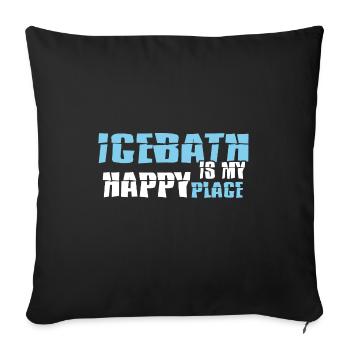 baths winter bathing hole bathing - Sofa pillowcase 17,3'' x 17,3'' (45 x 45 cm) - black - Front