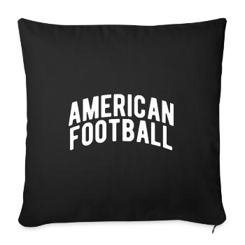 Football américain - Housse de coussin décorative 45 x 45 cm - noir - Devant