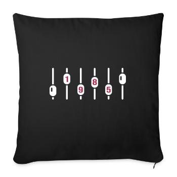 1985 Anniversaire Ingénieur du son DJ Disco - Housse de coussin décorative 45 x 45 cm - noir - Devant