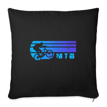 MTB bicycle chain mountain biker bicycle jersey bike - Sofa pillowcase 17,3'' x 17,3'' (45 x 45 cm) - black - Front