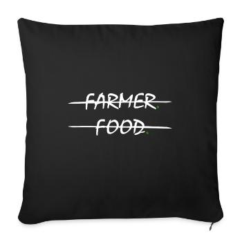 Farmer Farmer Organic Farm Harvest Time - Sofa pillowcase 17,3'' x 17,3'' (45 x 45 cm) - black - Front