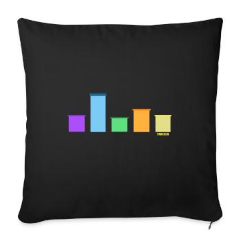 Parkour Arc-en-ciel-Parkour-Art Freerunning - Housse de coussin décorative 45 x 45 cm - noir - Devant