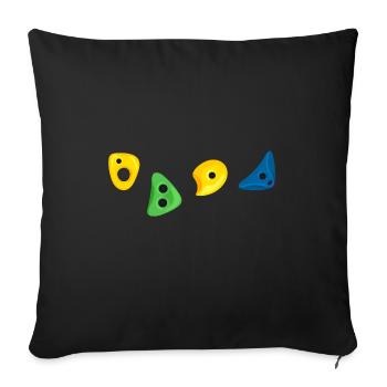salle d’escalade escalade bloc - Housse de coussin décorative 45 x 45 cm - noir - Devant