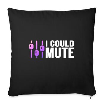 Audio, Sound, Mixer, Synthesizer - Sofa pillowcase 17,3'' x 17,3'' (45 x 45 cm) - black - Front