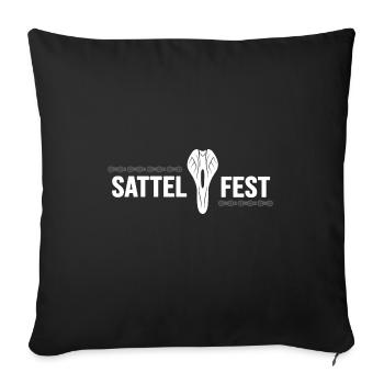 Bicycle Saddle Stable Cyclist Bicycle Tour biking - Sofa pillowcase 17,3'' x 17,3'' (45 x 45 cm) - black - Front