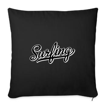 Surfing - Sofakissenbezug 45 x 45 cm - Schwarz - Vorne