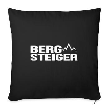 Bergsteiger Alpinist alpin klettern Bergsteigen - Sofakissenbezug 45 x 45 cm - Schwarz - Vorne