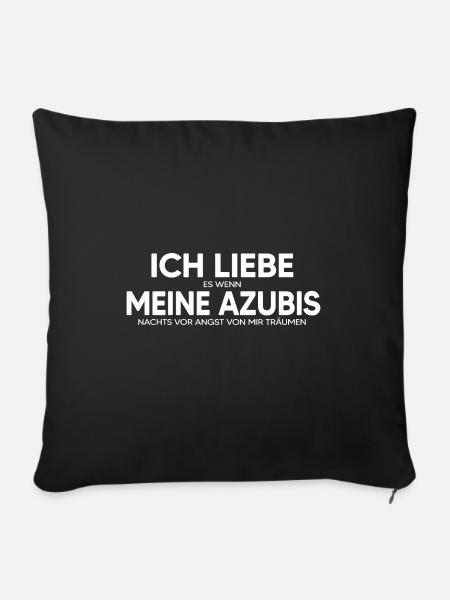 Ausbilder "Liebe meine Azubis" Mentor Coach - Sofakissenbezug 45 x 45 cm - Schwarz