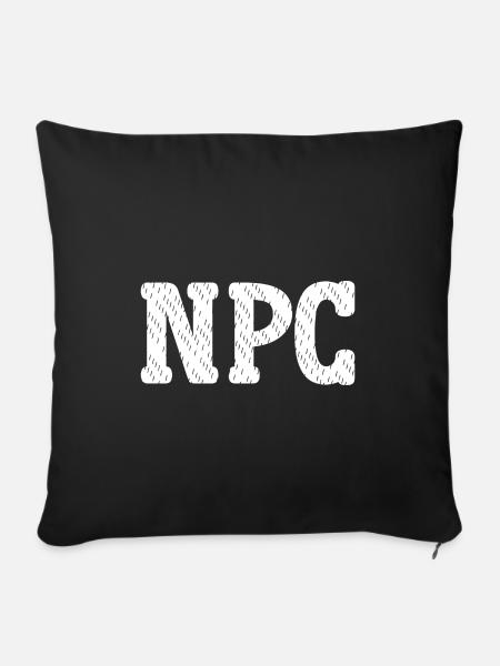 NPC - Sofakissenbezug 45 x 45 cm - Schwarz
