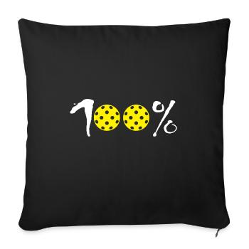 Floorball floorball "Floorball Player" - Sofa pillowcase 17,3'' x 17,3'' (45 x 45 cm) - black - Front