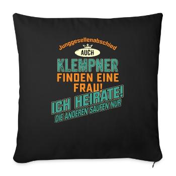 JGA BRAEUTIGAM - Klempner - petrol strong orange - - Sofakissenbezug 45 x 45 cm - Schwarz - Vorne