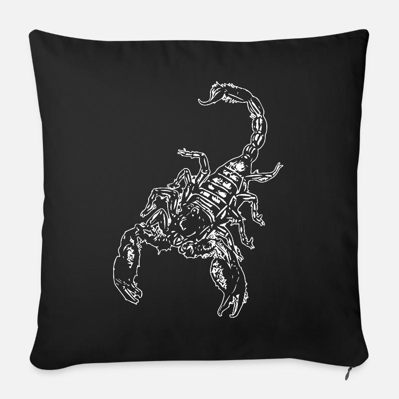 Skorpion Tier Sternzeichen Geschenk - Sofakissenbezug 45 x 45 cm - Schwarz
