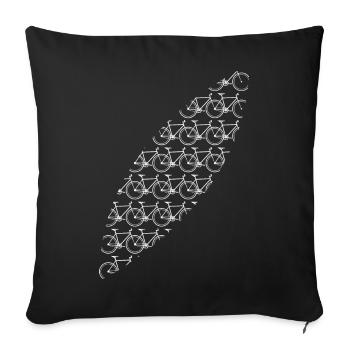 Bicycle Bicycles Cyclist Bike Gift - Sofa pillowcase 17,3'' x 17,3'' (45 x 45 cm) - black - Front