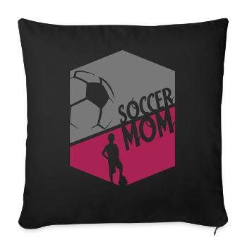 Soccer Mom - Sofa pillowcase 17,3'' x 17,3'' (45 x 45 cm) - black - Front