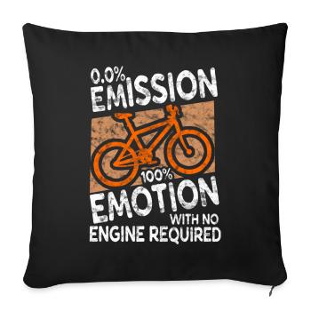 Vélo Protection du climat Vélo Cyclisme - Housse de coussin décorative 45 x 45 cm - noir - Devant