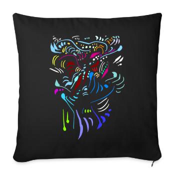 TRIBAL 30 05 - Sofa pillowcase 17,3'' x 17,3'' (45 x 45 cm) - black - Front