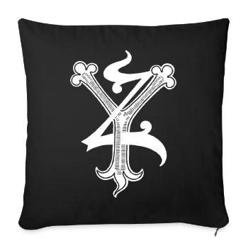 Letters YZ Rapp art - Sofa pillowcase 17,3'' x 17,3'' (45 x 45 cm) - black - Front